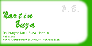 martin buza business card